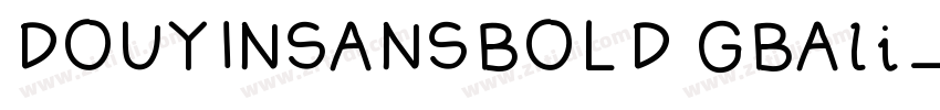 DOUYINSANSBOLD GBAli字体转换